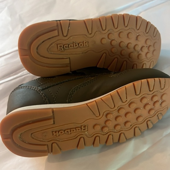 Reebok Classic Leather Kids Army Green Sneakers Size Toddler 10 - Picture 6 of 6